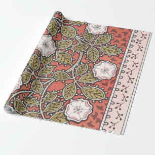 Papel De Presente Ilustração de Arte de Rosa Selvagem Flor Vintage