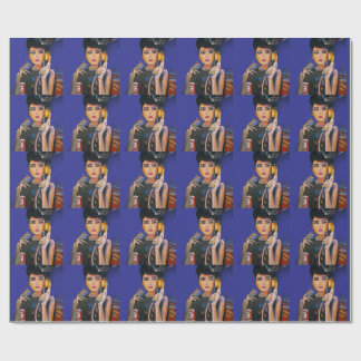 Papel De Presente Ilustração de Arte Pop Retrô Presente