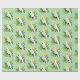 Papel De Presente Ilustração de cacatua papagaio
