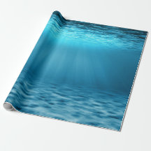 Ilustração de cena submarina Oceano Azul
