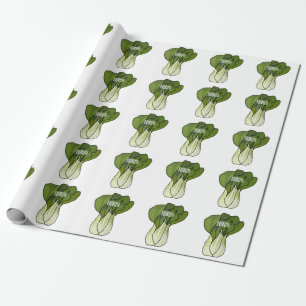 Papel De Presente Ilustração de desenho animado Bok choy
