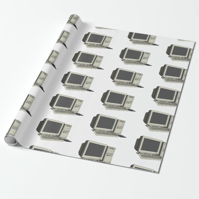 Papel De Presente Ilustração de desenho animado de computador (Desenrolado)