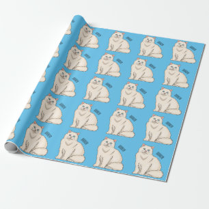 Papel De Presente Ilustração de desenho animado de gato persa