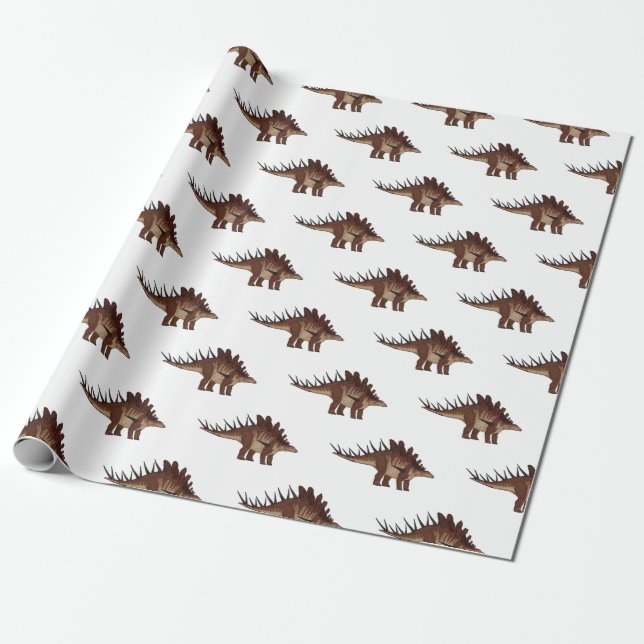 Papel De Presente Ilustração de desenho animado de Kentrosaurus (Desenrolado)