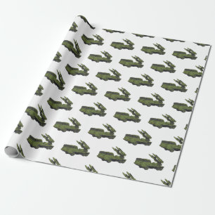 Papel De Presente Ilustração de desenho animado de mísseis militares