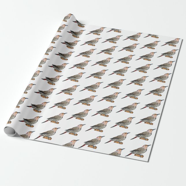 Papel De Presente ilustração de desenho animado de pássaro que tremu (Desenrolado)