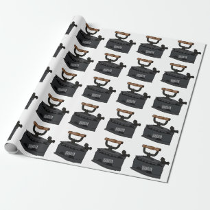 Papel De Presente Ilustração de desenho de ferro do carvão