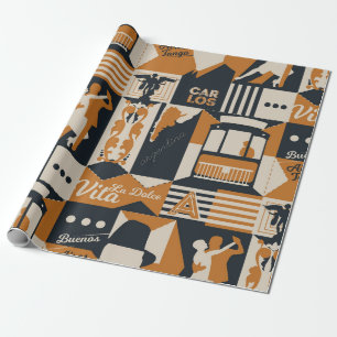 Papel De Presente ilustração de design sem costura do padrão arge