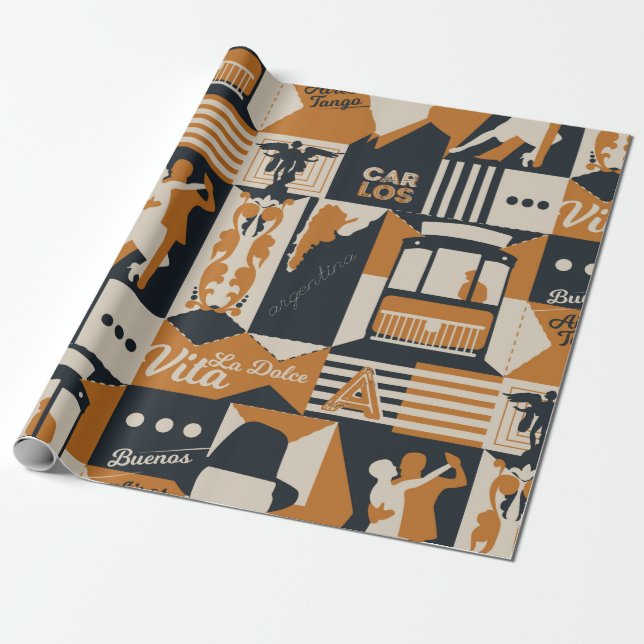 Papel De Presente ilustração de design sem costura do padrão argenti (Desenrolado)