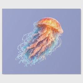 Papel De Presente Ilustração de Fantasia de Água-viva Elegante