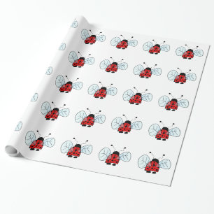 Papel De Presente Ilustração de Joaninha Fofa