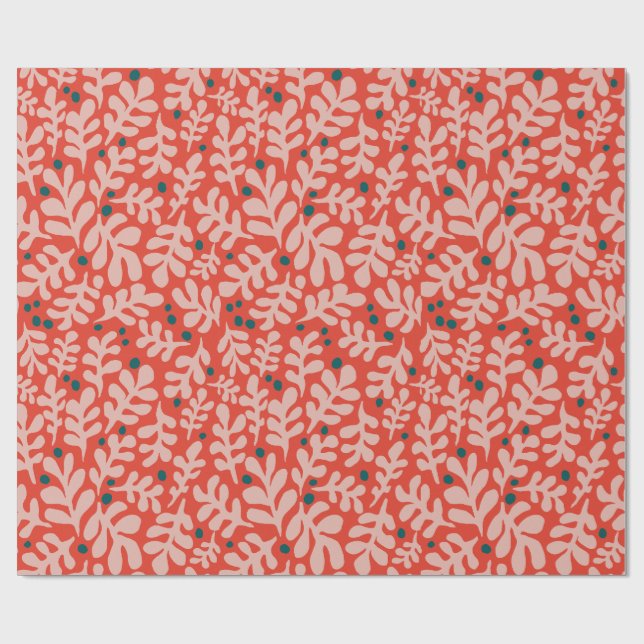 Papel De Presente Ilustração de Natal Desenhada à Mão (Aberto)