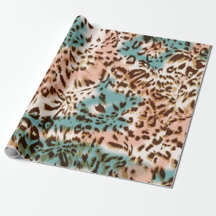 Papel De Presente Ilustração de padrão leopardo, impressão anima