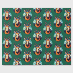 Papel De Presente Ilustração de uma cabeça de camurça