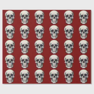 Papel De Presente Ilustração do crânio
