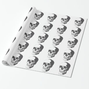 Papel De Presente Ilustração do crânio