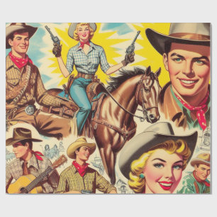 Papel De Presente Ilustração Invisível do País Vintage