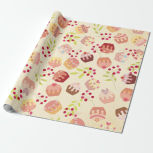 Papel De Presente ilustração perfeita do bolo de xícara