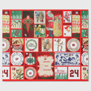 Papel De Presente Ilustração Quadrada do Bloco de Natal