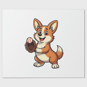 Papel De Presente Ilustração Vetorial de Cartoon de Cachorro Corgi A