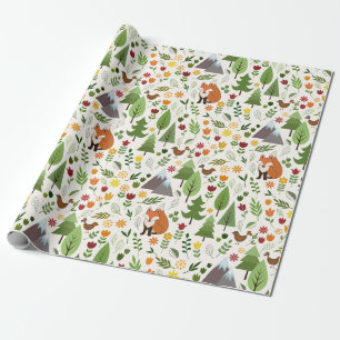 Papel De Presente Ilustrações escandinavas do estilo no teste padr