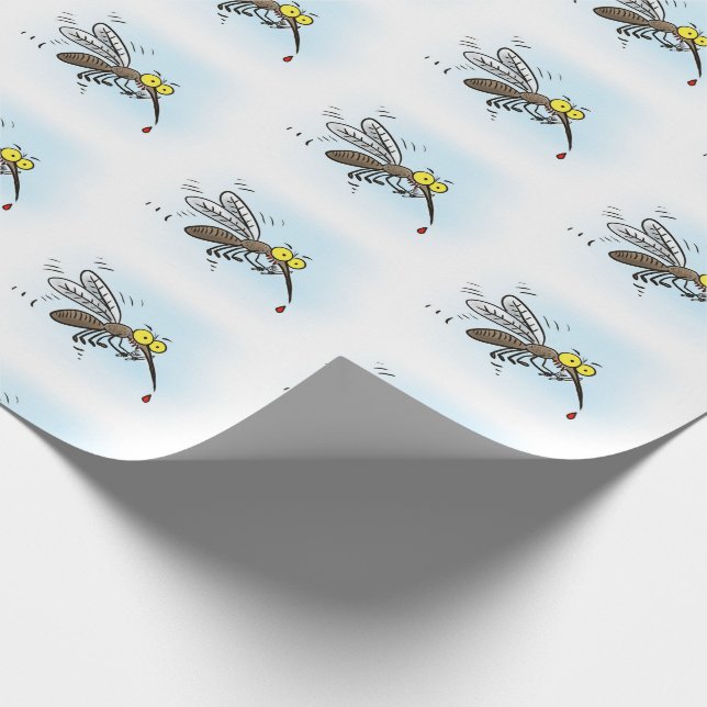 Papel De Presente Imagem de desenho animado de insetos mosquitos eng (Ponta)