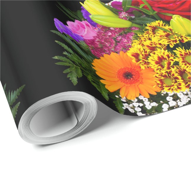 Papel De Presente Imagem de Flor Presente de Presente de Festa de Ar (Ponta do rolo)