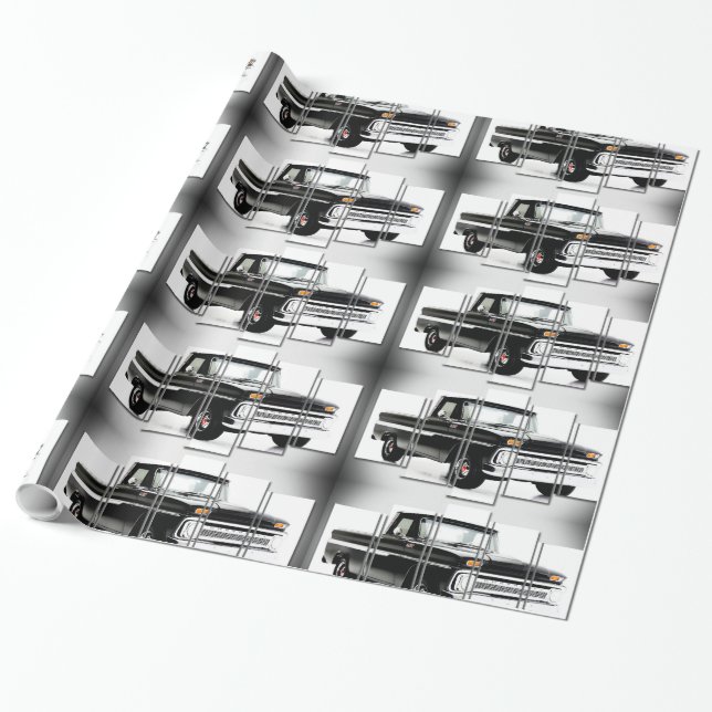 Papel De Presente Imagem do carro clássico para papel brilhante (Desenrolado)