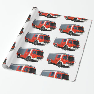 Papel De Presente Imagem do motor de incêndio e salvamento para pape