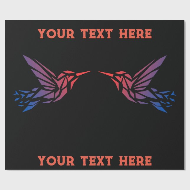 Papel De Presente Imagem personalizada de pássaro à esquerda ou empa (Aberto)