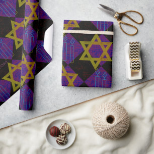 Papel De Presente Imagem temática de Hanukkah da SlipperyJoe's amare