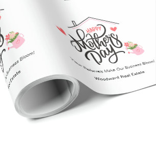 Papel De Presente Imóveis Agradecimento Cliente Feliz Dia das Mães