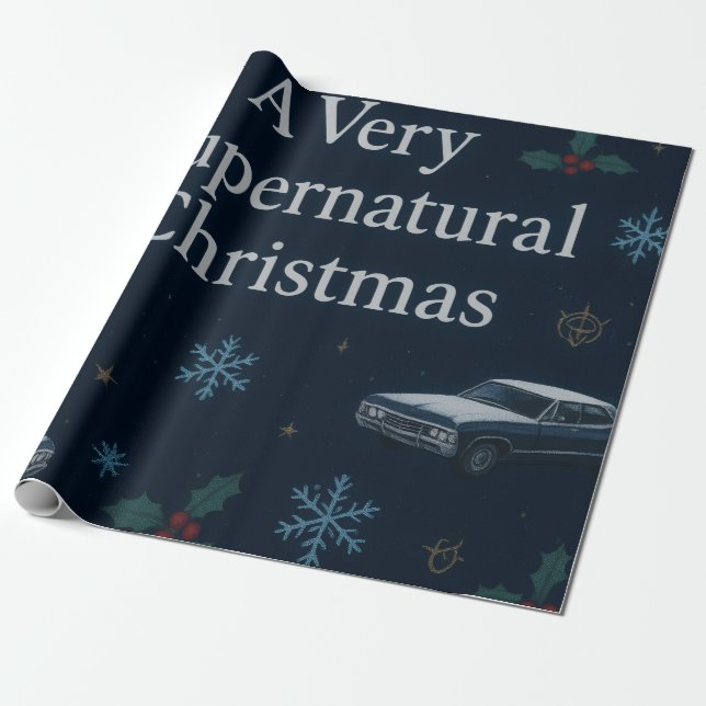 Papel De Presente Impala de Inverno – Carta Presente Edição Supernat (Desenrolado)