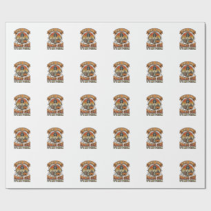 Papel De Presente Imposto do Papai Piada de Halloween Esqueleto Doce