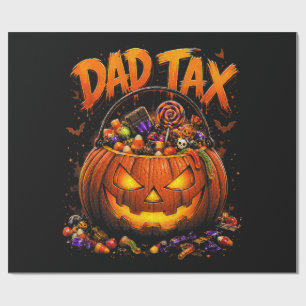 Papel De Presente Imposto Pai Engraçado Halloween Abóbora
