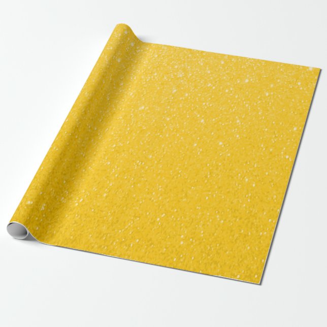 Papel De Presente Impressão amarelo-Ouro suave (Desenrolado)