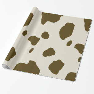 Papel De Presente Impressão animal de Brown da PELE da VACA