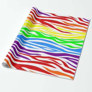 Papel De Presente Impressão animal seamless Tiger Rainbow
