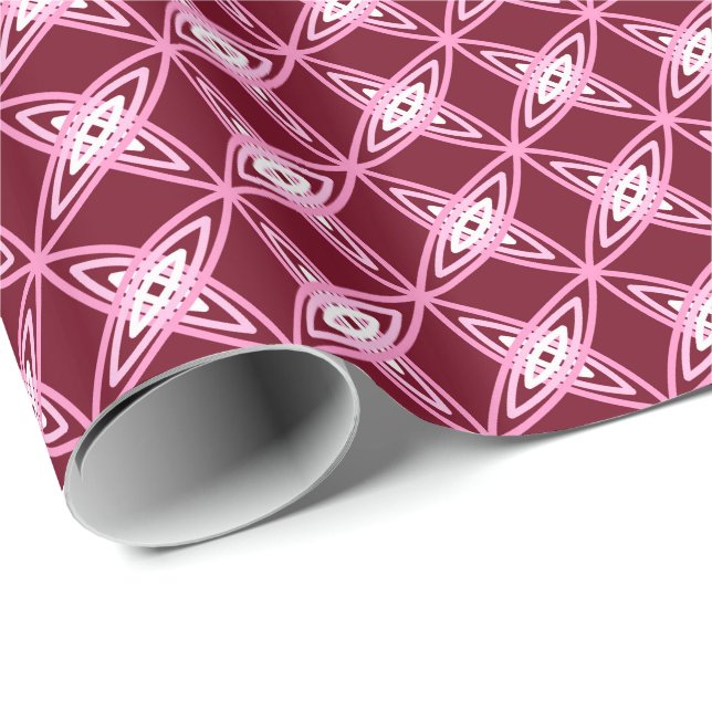 Papel De Presente Impressão Atômica Moderno de Meados do Século - Vi (Ponta do rolo)