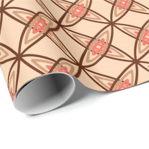 Papel De Presente Impressão atômico moderno do meio século - pês