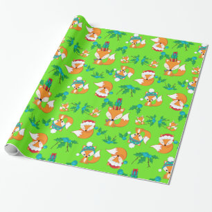 Papel De Presente Impressão bonito do teste padrão do tema do Nata