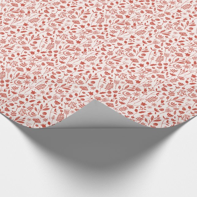 Papel De Presente Impressão botânico popular (Ponta)