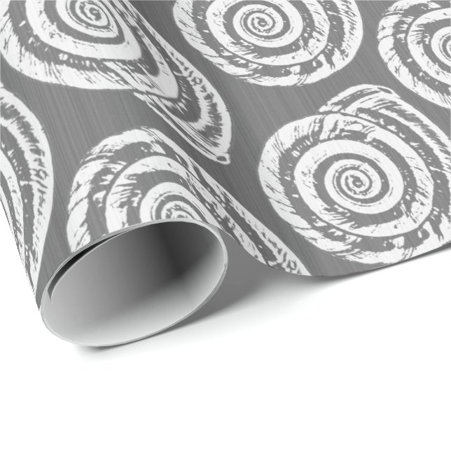 Papel De Presente Impressão, Cinzas / Cinzas e blocos de aço espiral (Ponta do rolo)