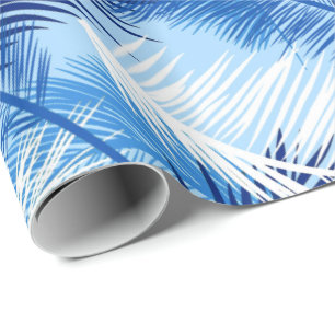 Papel De Presente Impressão, cobalto, branco e azul-céu em folha d