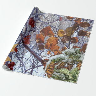 Papel De Presente Impressão da Camuflagem de Inverno da Primeira Ne