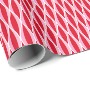 Papel De Presente Impressão da fita do meio século - vermelho escu