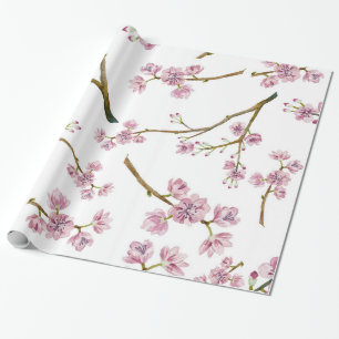 Papel De Presente Impressão da flor de cerejeira de Sakura