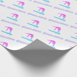 Papel De Presente Impressão da Trave de Equilíbrio de Ginástica    