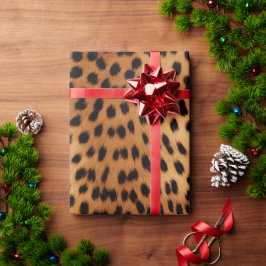 Papel De Presente Impressão de animais castanhos e negros