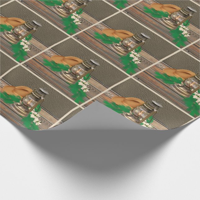 Papel De Presente Impressão de couro de madeira do falso ocidental (Ponta)